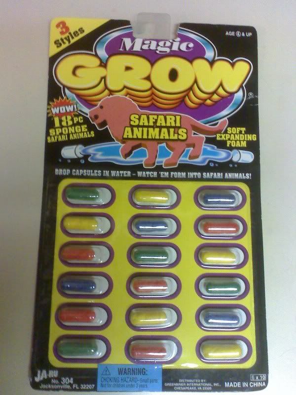 I LOVE THE DOLLAR TREE MAGIC GROW SAFARI ANIMALS